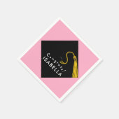 Roze Afstuderen Servet (Hoek)