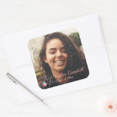 Roze Afstuderen Square Sticker (Envelop)