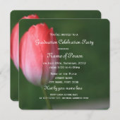 roze afstuderen viering mooie roze tulp kaart (Voorkant / Achterkant)