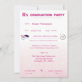 Roze Afstuderen voor medisch recept Kaart