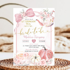 Roze Afternoon Tea Party Bruidsfeest Kaart