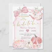 Roze Afternoon Tea Party Bruidsfeest Kaart (Voorkant)