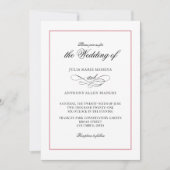 Roze Agaat Eenvoudige Elegantie Kaart (Voorkant)