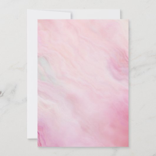 Roze Agaat Eenvoudige Elegantie Kaart (Achterkant)