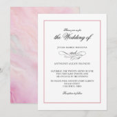 Roze Agaat Eenvoudige Elegantie Kaart (Voorkant / Achterkant)