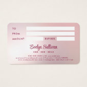 Roze Agaat Faux Folie Gift Kaart (Achterkant)