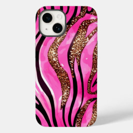 Roze Agaat Glitter iPhone Mate Stoer Hoesje