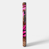 Roze Agaat Glitter iPhone Mate Stoer Hoesje (Achterkant / Links)