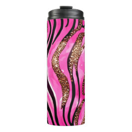 Roze Agaat Glitter Thermische Tumbler 12oz Thermosbeker