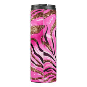 Roze Agaat Glitter Thermische Tumbler 12oz Thermosbeker (Achterkant)