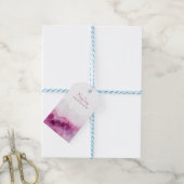 Roze agaat ketting display kaart cadeaulabel (Met Touw)