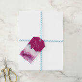 Roze agaat  ketting display kaart cadeaulabel (Met Touw)