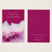 Roze agaat oorbel display kaart (Voorkant /achterkant)