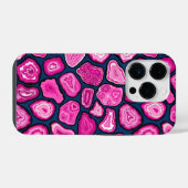 Roze agaat plakjes iPhone hoesje (Achterkant horizontaal)