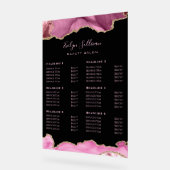 Roze agaat prijslijst acryl bord (Hoek)