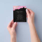 roze agar op zwarte schoonheidssalon flyer (Hand)