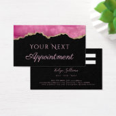 Roze Agate Appointment Card Visitekaartje (Bureau)