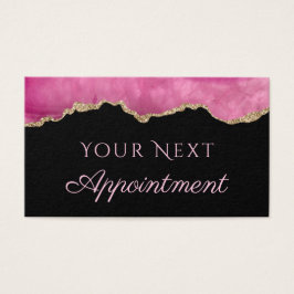 Roze Agate Appointment Card Visitekaartje