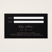 Roze Agate Appointment Card Visitekaartje (Achterkant)