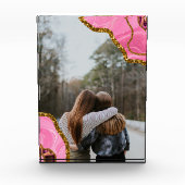 Roze Agate Geode Glitter BFF Family Friends Foto (Voorkant)