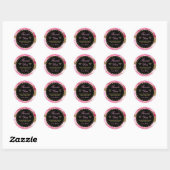 Roze Agate Geode Plakken & Goud Klein Bedrijf Ronde Sticker (Vel)