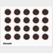 Roze Agate Geode Plakken & Goud Klein Bedrijf Ronde Sticker (Vel)
