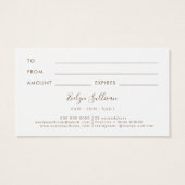 Roze Agate Gift Kaart (Achterkant)