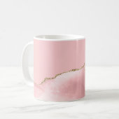 Roze Agate Goud Glitter Koffiemok (Voorkant links)
