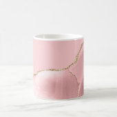 Roze Agate Goud Glitter Koffiemok (Center)