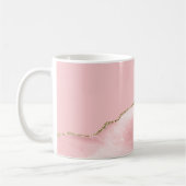 Roze Agate Goud Glitter Koffiemok (Links)