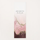 Roze Agate Marmer Glitter Trainingsmat Yogamat (Voorkant)
