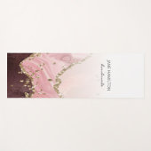 Roze Agate Marmer Glitter Trainingsmat Yogamat (Voorkant (horizontaal))