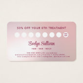 Roze Agate Nep-Folie Loyaltykaart Visitekaartje (Achterkant)