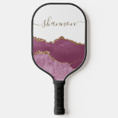 Roze Agate Pickleball Paddle (Voorkant)