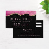 roze agate Referral Kaart (Bureau)