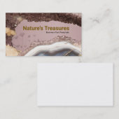 Roze Agate Rock Geode Amethyst Crystals Visitekaartje (Voorkant / Achterkant)