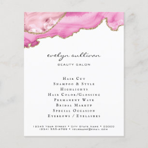 roze agate schoonheidssalon flyer