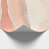 Roze Agate Turquoise Gold Elegant Modern Cadeaupapier (Hoek)