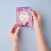 Roze AGATESparkles Wedding Invitations BUDGET Flyer (Hand)