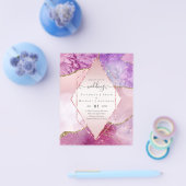 Roze AGATESparkles Wedding Invitations BUDGET Flyer (Enkel)
