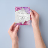 Roze AGATESparkles Wedding Invitations BUDGET Flyer (Hand)