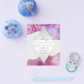 Roze AGATESparkles Wedding Invitations BUDGET Flyer (Enkel)