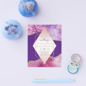 Roze AGATESpulbruiloft Uitnodigingen BUDGET Flyer (Enkel)