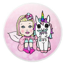 Roze airy en unicorn