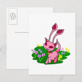 Roze Aisha wordt door bloemen geperst Briefkaart (Voorkant / Achterkant)