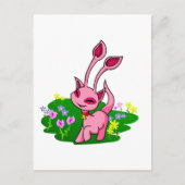 Roze Aisha wordt door bloemen geperst Briefkaart (Voorkant)