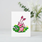 Roze Aisha wordt door bloemen geperst Briefkaart (Staand voorkant)