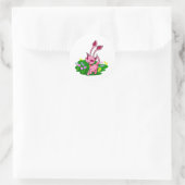 Roze Aisha wordt door bloemen geperst Ronde Sticker (Tas)