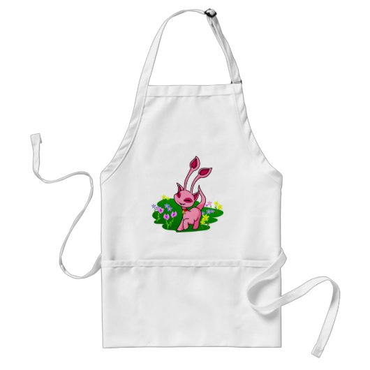 Roze Aisha wordt door bloemen geperst Standaard Schort (Voorkant)