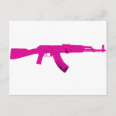 Roze AK-47 Briefkaart (Voorkant)